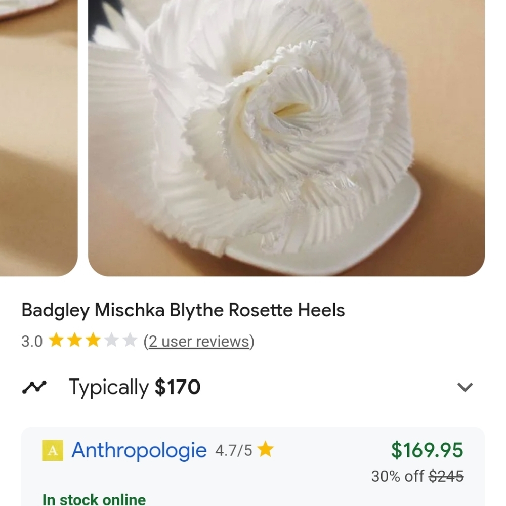 Badgley Mischka Blythe Rosette Heels, Size 7 & 10 - Picture 3 of 16